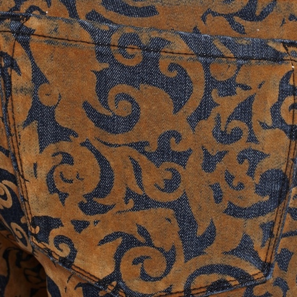 J Brand Velvet Gold Jaquard Baroque Jeans 24 - Picture 3 of 6